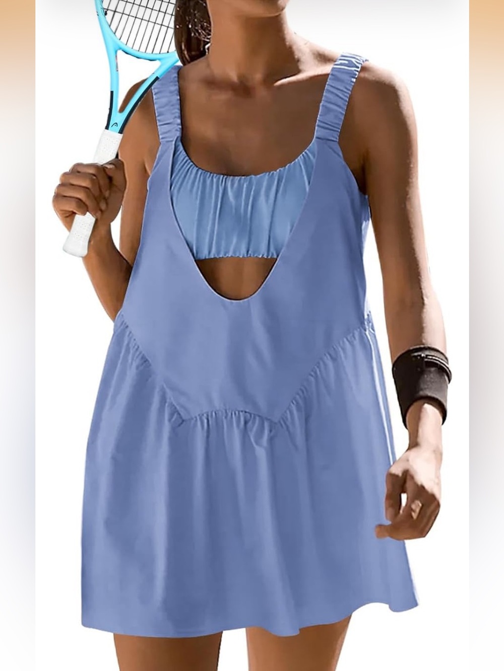 Tennis Dress with Shorts and Bra Sleeveless Casual Backless M. 2353/DC-2